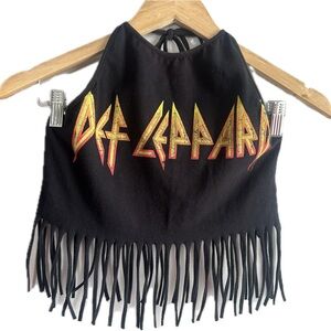 Graphic Halter Top with Fringe